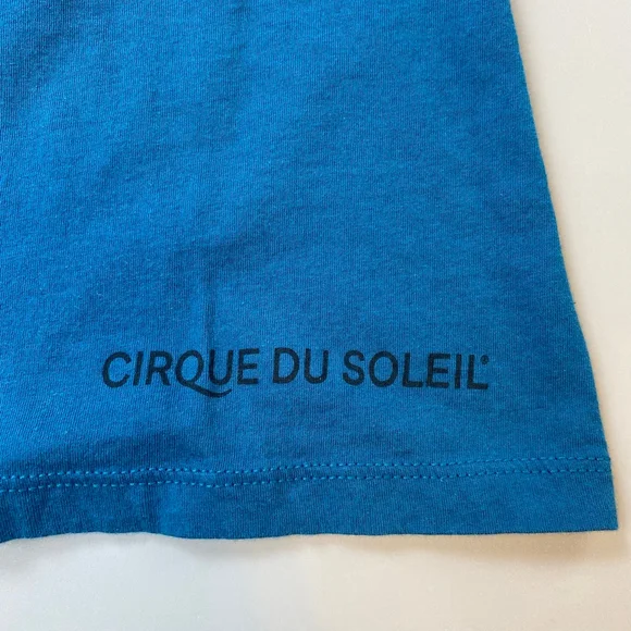Y2K Cirque du Soleil O T-Shirt Womens Small Teal Glitter Souvenir Bellagio Vegas - Picture 9 of 9